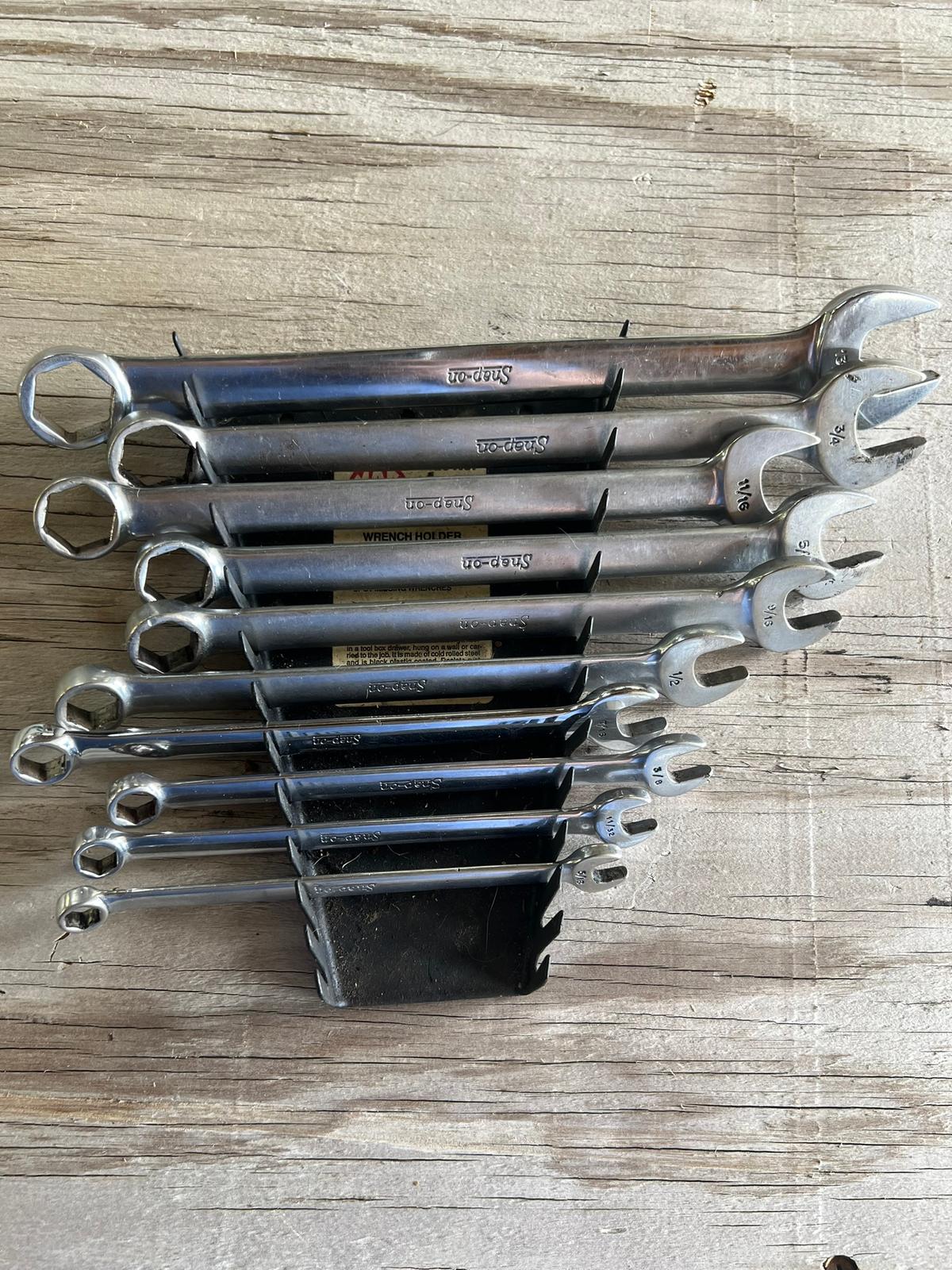 Snap-On Combination Standard Wrenches 6pt (10 pcs)