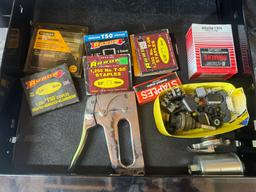 Screwdrivers, Extension Cord Ends, Staples, Staple Gun, and More