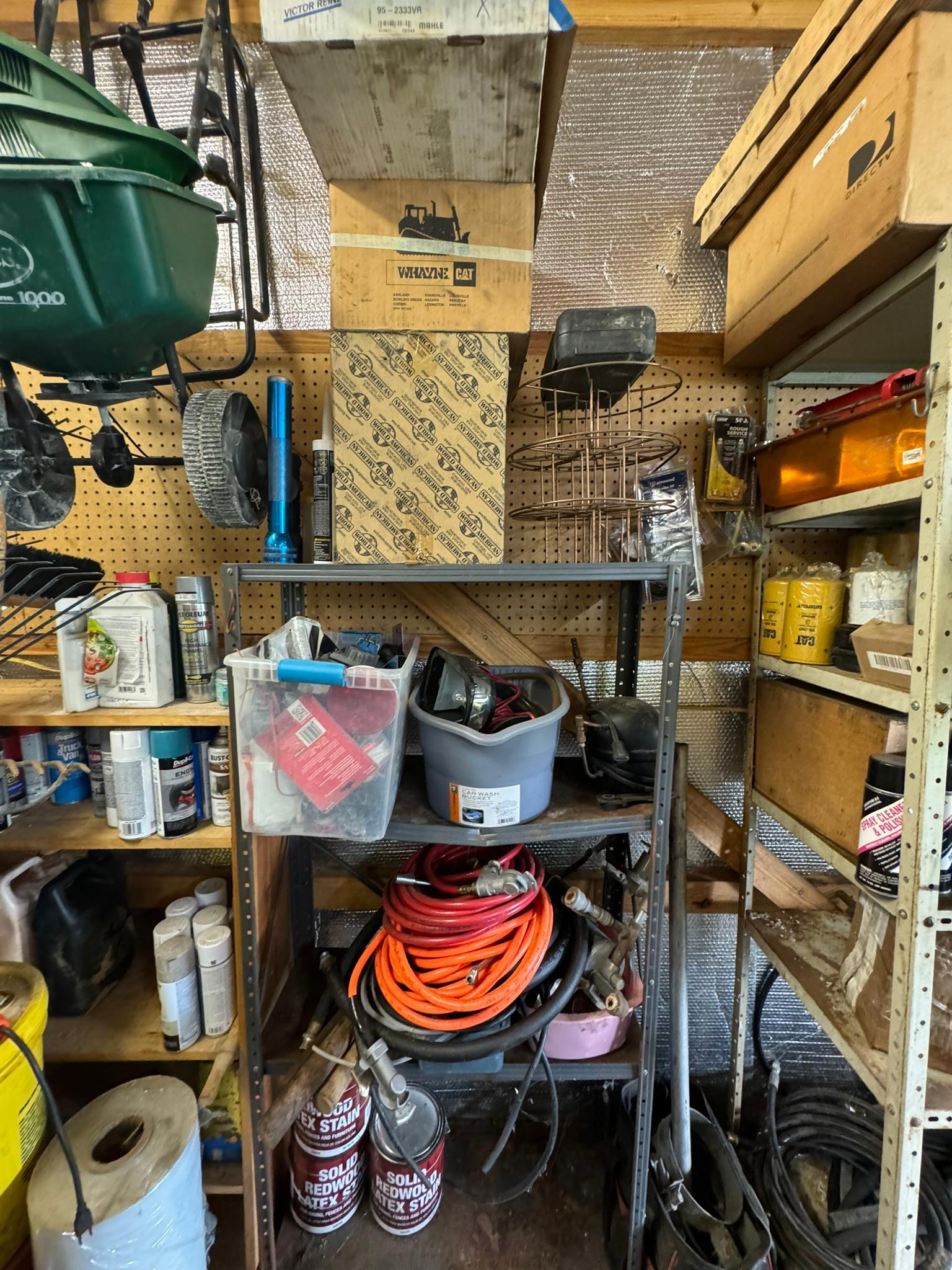 Metal Shelf Lot w/Contents