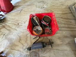 Air Die Grinder & Box of Cut Off Wheels & Grinding Disks