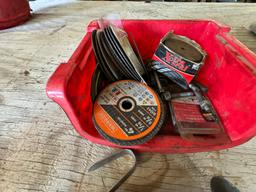 Air Die Grinder & Box of Cut Off Wheels & Grinding Disks