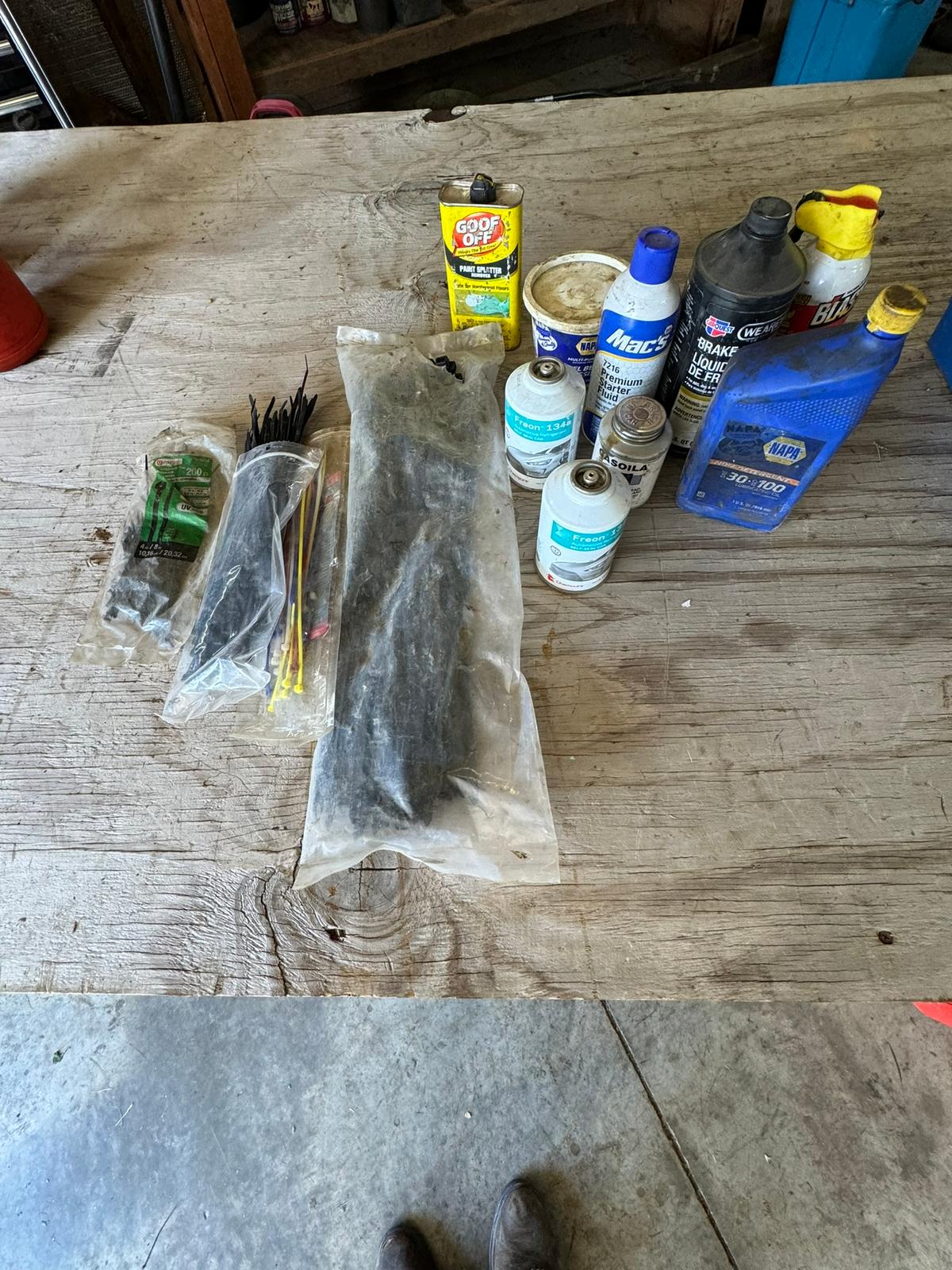 Zip Ties, Freon, Starter Fluid, Brake Fluid, & More