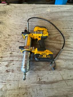 DeWalt Grease Gun w/Battery & Boxes of Gloves