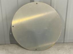 (2) Texaco Warning Gas Pipeline 12" round