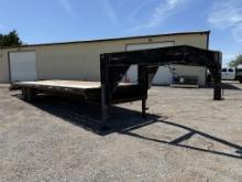 GN 25’ +5’ dovetail tandem axle flatbed trailer