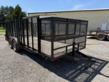 18’ bumper pull tandem axle lawn/landscape trailer