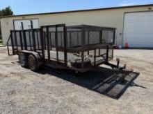 16’ bumper pull tandem axle lawn/landscape trailer