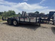 16’ bumper pull tandem axle utility trailer