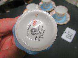 4 English Cups & Saucers