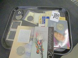 Tray of Commemorative Coins