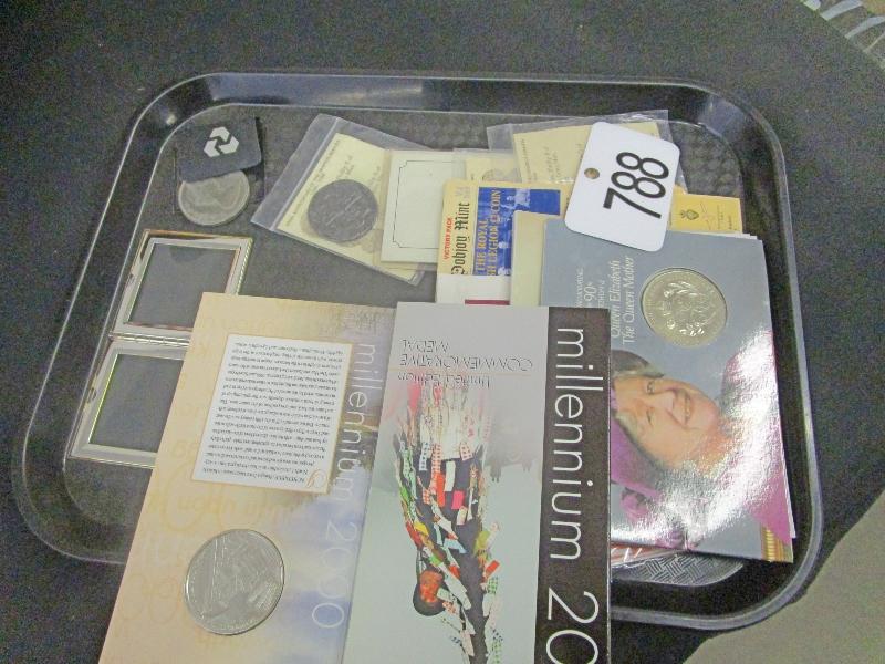 Tray of Commemorative Coins