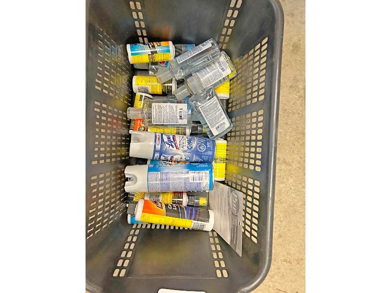 Basket of Sprays and Lubricants
