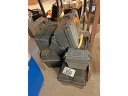 6 Empty Plastic Toolboxes