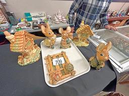 Tray of Large Pendelfin Figurines