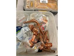 Pail of Copper Fittings