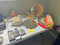 Wall Lamp, Vases, Etc.