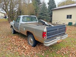 1990 Dodge Ram W250 4x4 Sells With Replacement Cab & Doors - Has Ownership