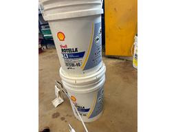 2 Unopened Pails of Shell Rotella 15W40