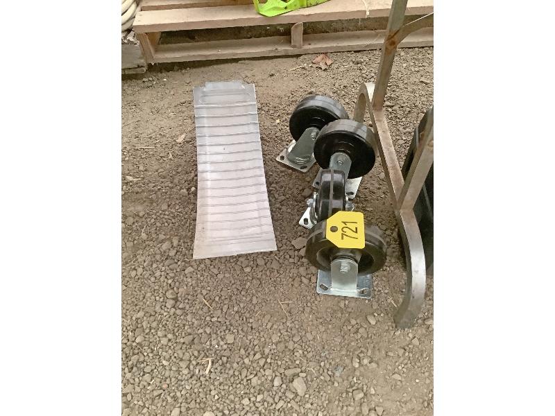 Caster Wheels and Aluminum Ramp