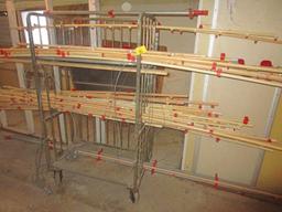 Steel 3 Tier Cart With Quantity of Poultry Water Line