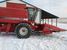 Case IH 2144 Axial Flow Combine Sells With 2206 Corn Head