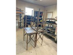 3 Steel Shop Tables