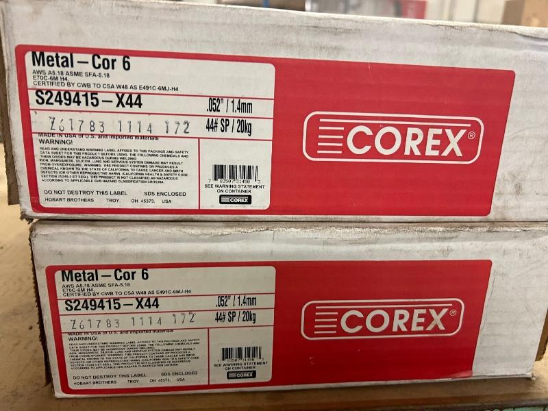 2 Corex Spools of Welding Wire
