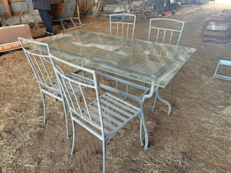 Glass Top Table & Chairs