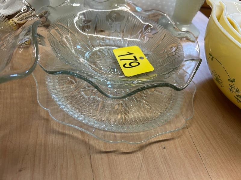 Iris Glass Bowl & Plate