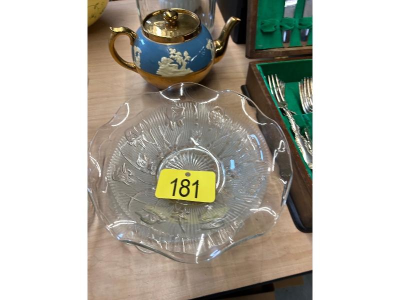 Iris Glass Bowl & Plate