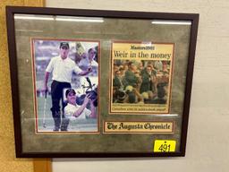 Framed Mike Weir Memorabilia