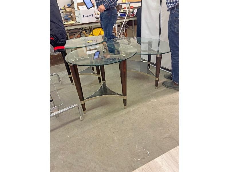 3 Glass Top Tables