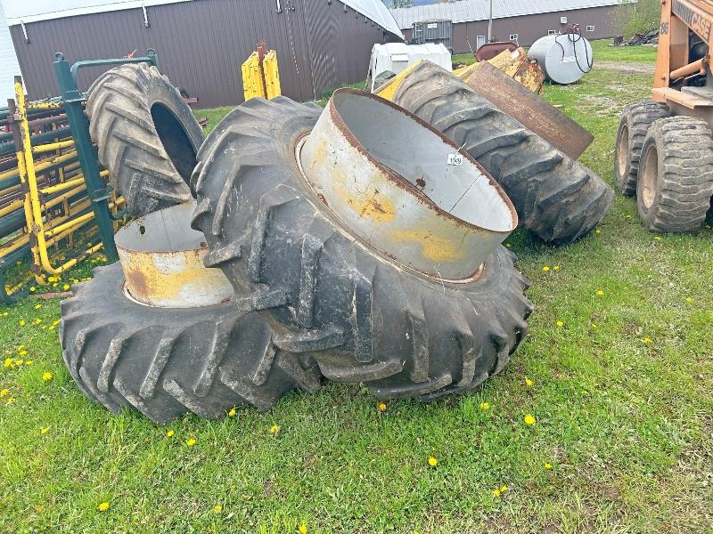 18.4-38 Clamp On Duals With Hardware