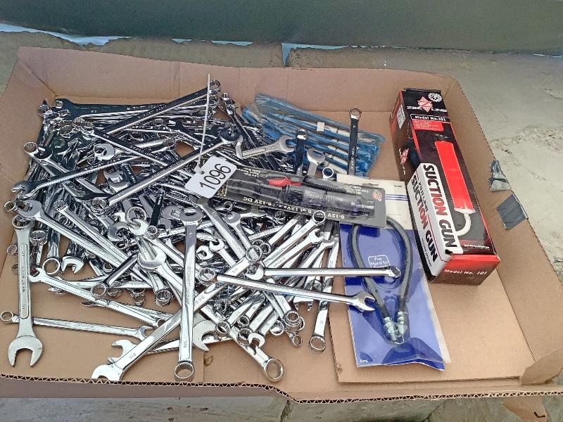 Quantity of New Wrenches, Plus Suction Gun, Etc.