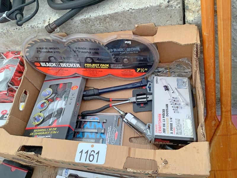 New Saw Blade Set, Screwdrivers, Bolt Cutters, Etc