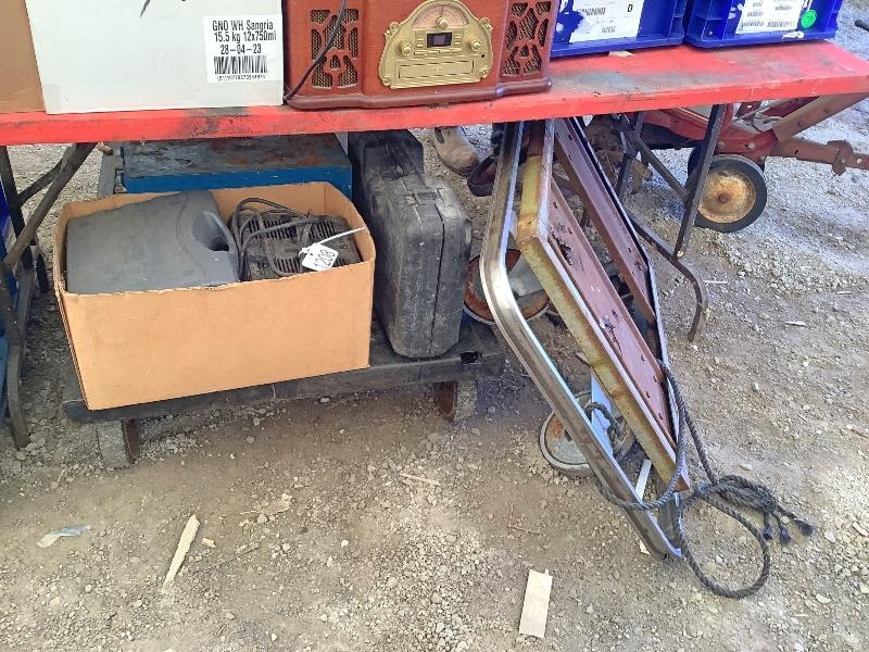 Railway Cart, Bolt Bin & Contents, Etc.