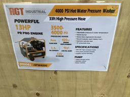 New AGT 4000PSI Hot Water Pressure Washer