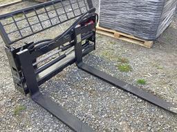 New AGT Hydraulic Adjust Skid Steer Pallet Forks