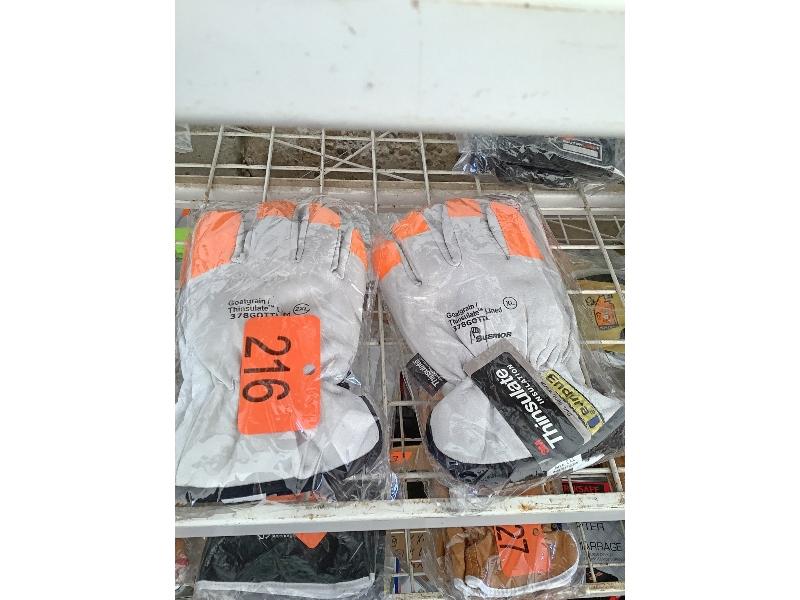 2 Pairs of Goat Grain Thinsulate Gloves - Size 2XL
