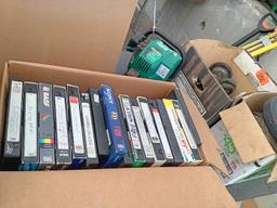 2 Boxes of Assorted DVDs, CDs & VHS