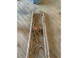 Antique Wood & Rope Hay Sling