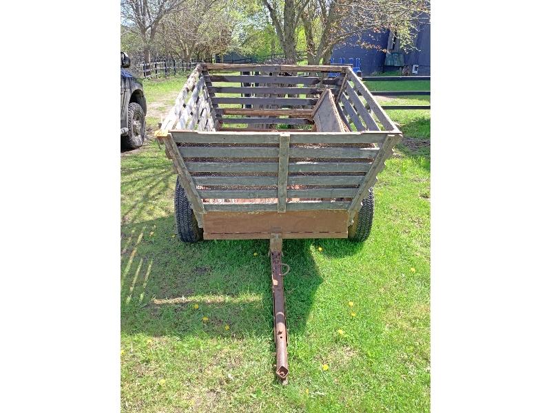 Antique Dump Cart With High & Low Sides