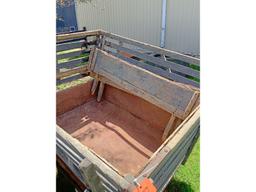 Antique Dump Cart With High & Low Sides