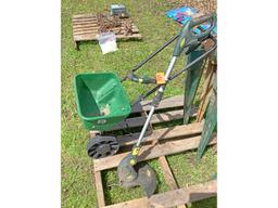 Fertilizer Spreader & Yard Works Electric Trimmer