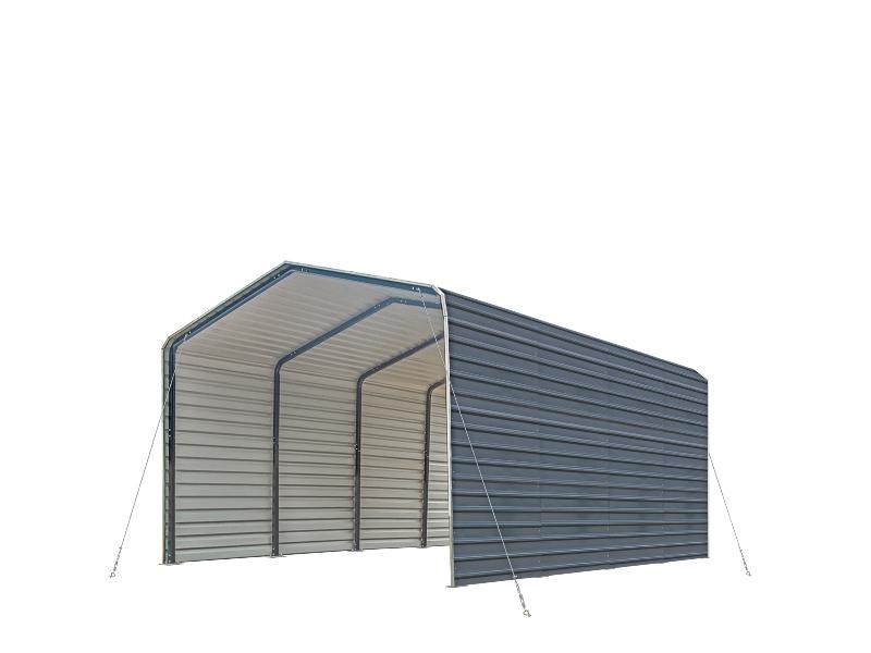 New TMG-MSC1220F Metal Garage Carport Shed 12' x 20' With Side Walls