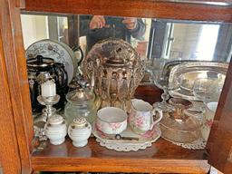 Contents of Oak China Cabinet