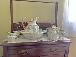 Old 8 pc Porcelain Basin Set