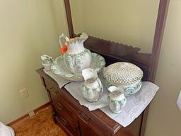 Old 8 pc Porcelain Basin Set