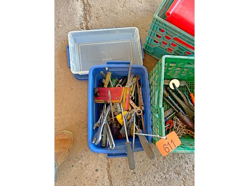 2 Containers of Tools Plus Plastic Holders