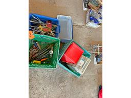 2 Containers of Tools Plus Plastic Holders